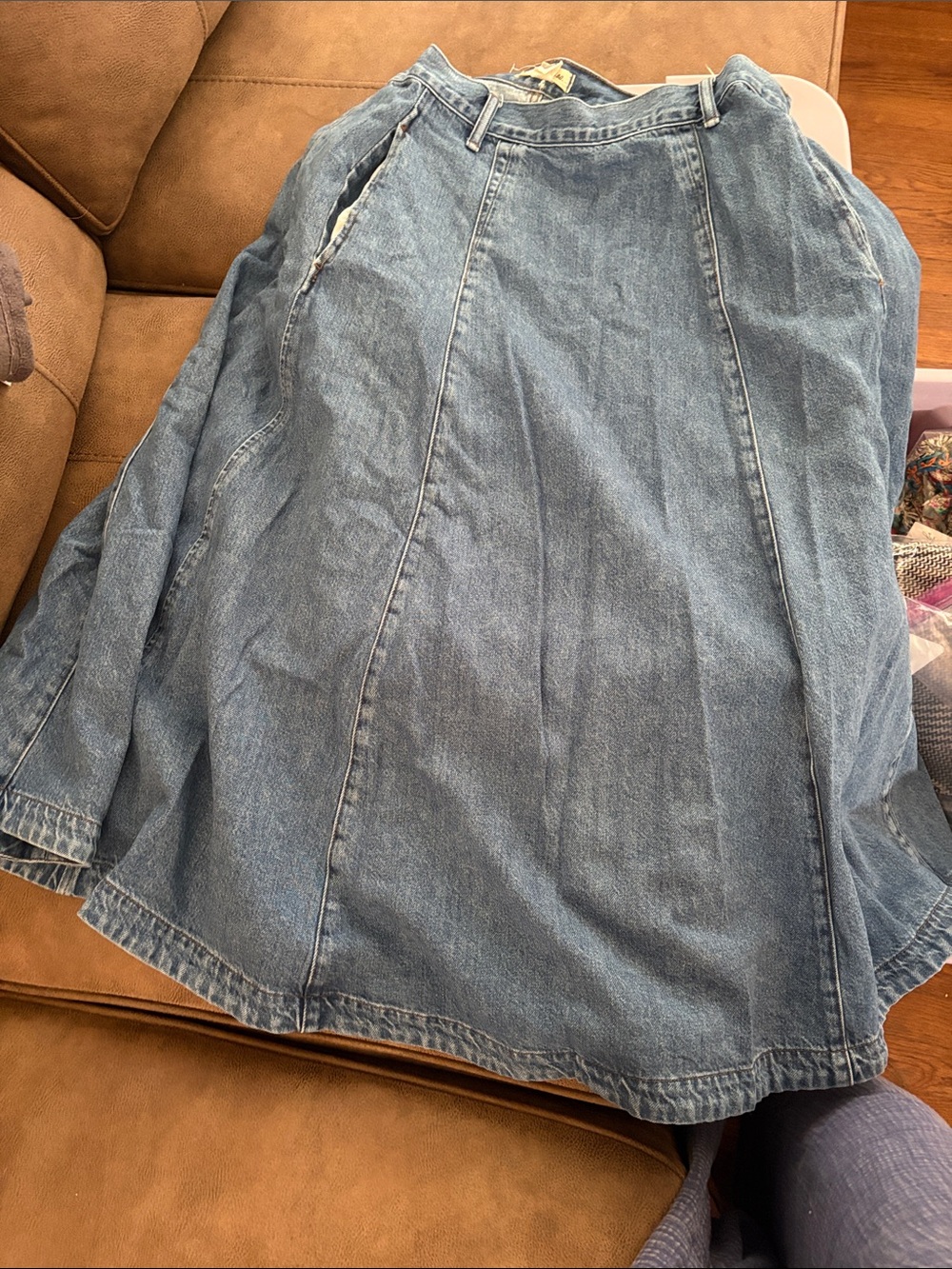 Madewell Light Blue Denim A-Line Skirt size 31